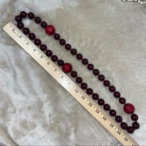 Beautiful burgundy and maroon beads necklace